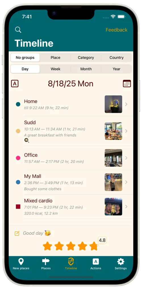 Acti App Screenshot